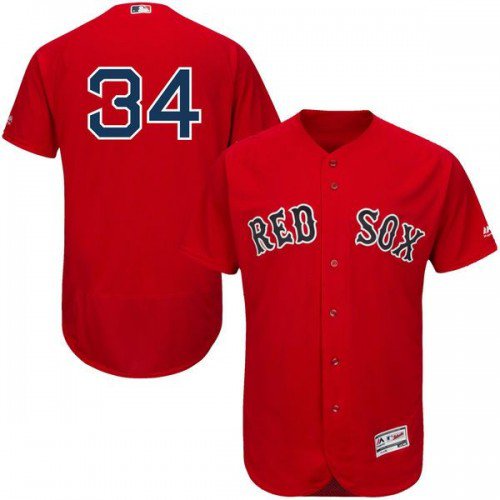 MEN'S BOSTON RED SOX #34 DAVID ORTIZ SCARLET FLEXBASE JERSEY