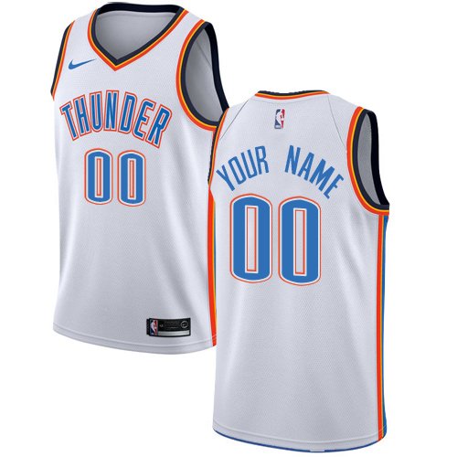 Men's Nike Thunder Personalized Custom White Association Edition