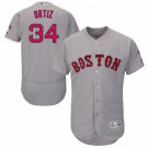 MEN'S BOSTON RED SOX #34 DAVID ORTIZ GRAY FLEXBASE JERSEY