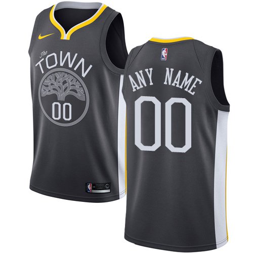 Men's Nike Warriors Personalized Custom Black Statement Edition Jersey