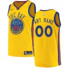 Men's Nike Warriors Personalized Custom Gold City Edition Jersey