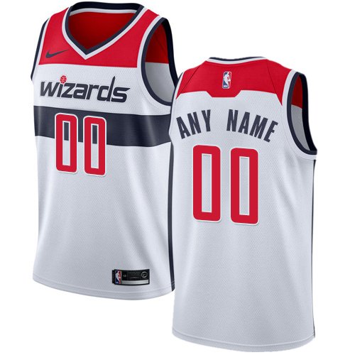 Men's Nike Wizards Personalized Custom White Association Edition