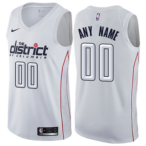 Men's Nike Wizards Personalized Custom White City Edition Jersey
