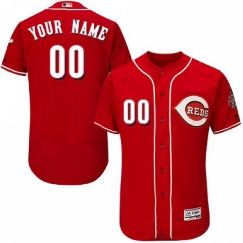 CINCINNATI REDS CUSTOMIZED SCARLET FLEXBASE JERSEY