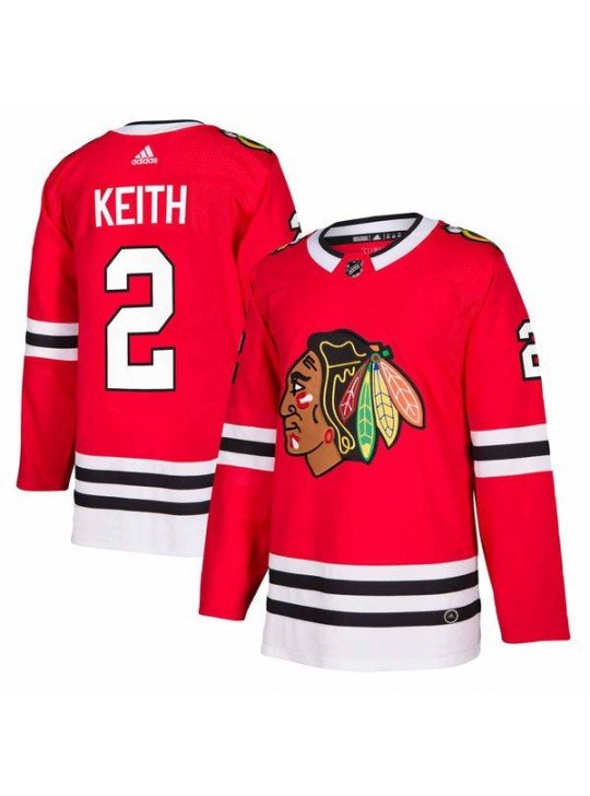 MEN'S CHICAGO BLACKHAWKS #2 DUNCAN KEITH RED JERSEY