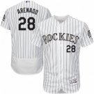 COLORADO ROCKIES #28 NOLAN ARENADO HOME WHITE FLEXBASE JERSEY