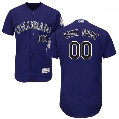 COLORADO ROCKIES CUSTOMIZED PURPLE FLEXBASE JERSEY