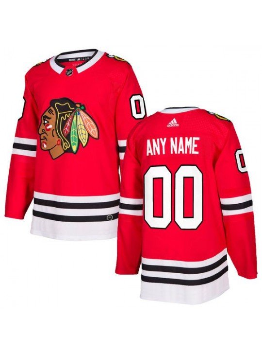 MEN'S CHICAGO BLACKHAWKS CUSTOMIZED RED JERSEY