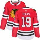 WOMEN'S CHICAGO BLACKHAWKS #19 JONATHAN TOEWS RED JERSEY