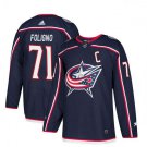 MEN'S COLUMBUS BLUE JACKETS #71 NICK FOLIGNO NAVY JERSEY