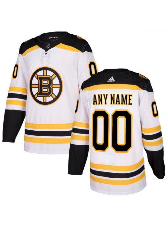 MEN'S BOSTON BRUINS CUSTOMIZED WHITE JERSEY