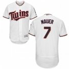 MINNESOTA TWINS #7 JOE MAUER HOME WHITE FLEXBASE JERSEY