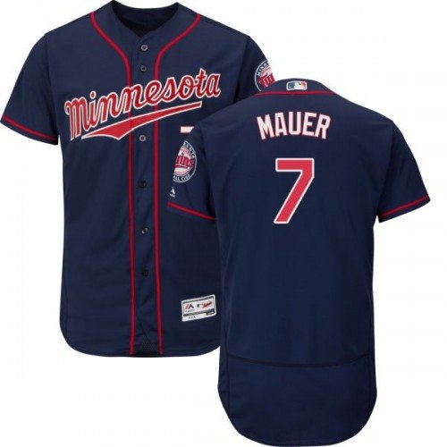 MINNESOTA TWINS #7 JOE MAUER NAVY BLUE FLEXBASE JERSEY