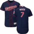 MINNESOTA TWINS #7 JOE MAUER NAVY BLUE FLEXBASE JERSEY