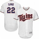 MINNESOTA TWINS #22 MIGUEL SANO HOME WHITE FLEXBASE JERSEY