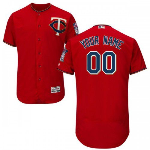 MINNESOTA TWINS CUSTOMIZED SCARLET FLEXBASE JERSEY