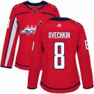 WOMEN'S WASHINGTON CAPITALS #8 ALEXANDER OVECHKIN RED JERSEY