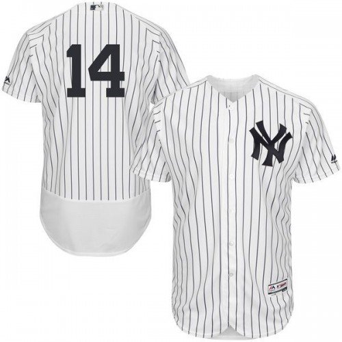 NEW YORK YANKEES #14 STARLIN CASTRO HOME WHITE FLEXBASE JERSEY