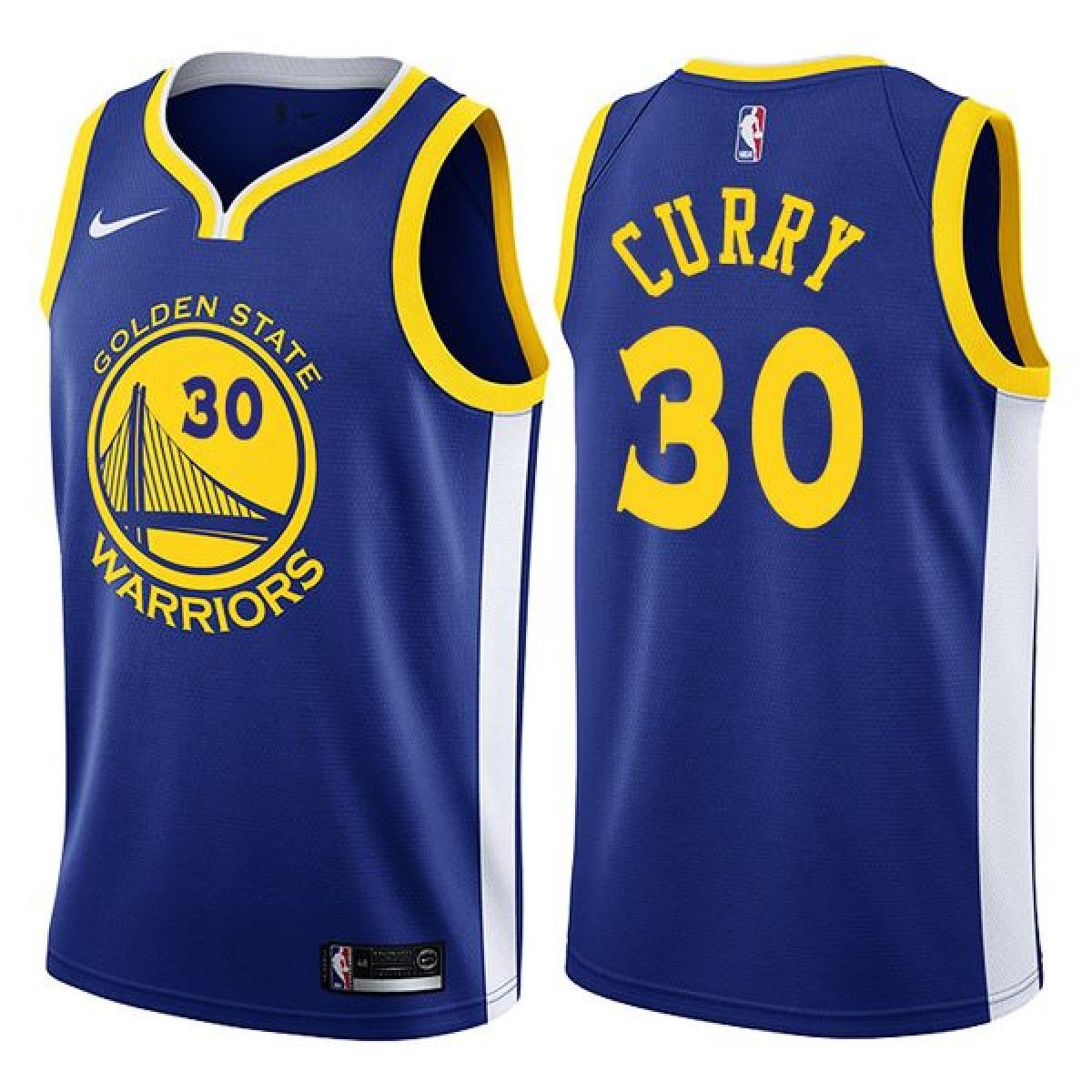 Mens GOLDEN STATE WARRIORS #30 STEPHEN CURRY BLUE SWINGMAN JERSEY