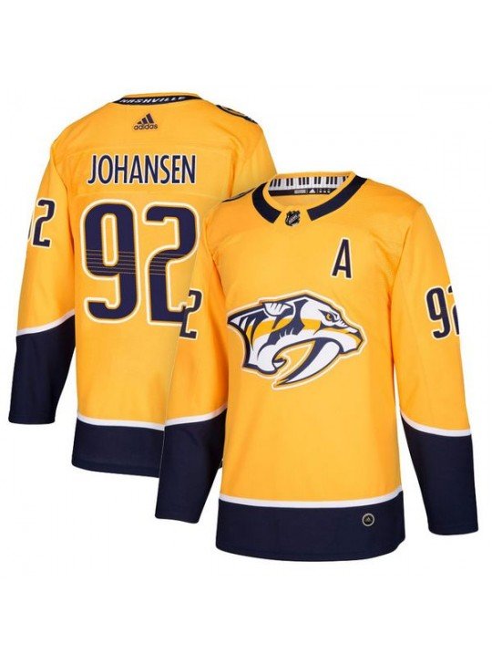 MEN'S NASHVILLE PREDATORS #92 RYAN JOHANSEN YELLOW JERSEY