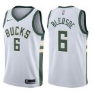 Mens MILWAUKEE BUCKS #6 ERIC BLEDSOE WHITE SWINGMAN JERSEY