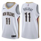 Mens NEW ORLEANS PELICANS #11 JRUE HOLIDAY WHITE SWINGMAN JERSEY