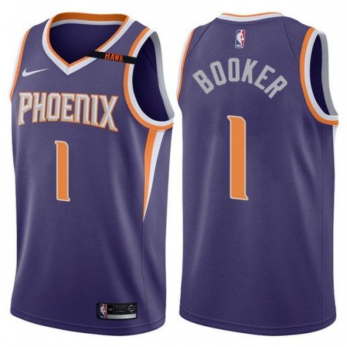 Mens PHOENIX SUNS #1 DEVIN BOOKER PURPLE SWINGMAN JERSEY