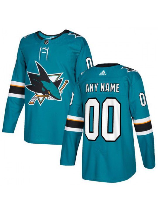 MEN'S SAN JOSE SHARKS CUSTOMIZED TEAL JERSEY