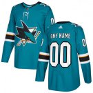 MEN'S SAN JOSE SHARKS CUSTOMIZED TEAL JERSEY