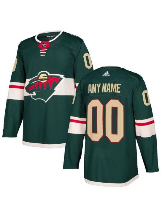 MEN'S MINNESOTA WILD CUSTOMIZED GREEN JERSEY