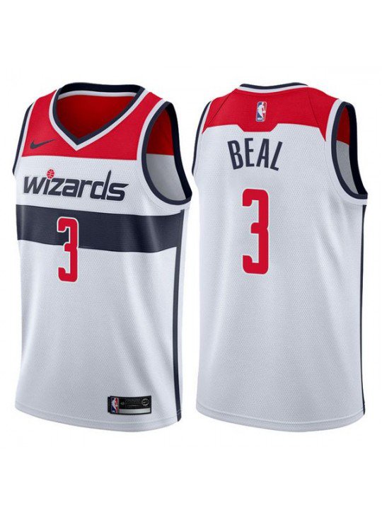 Mens WASHINGTON WIZARDS #3 BRADLEY BEAL WHITE SWINGMAN JERSEY