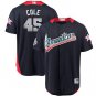 Mens Astros #45 Gerrit Cole Navy Blue 2018 All-Star Baseball Jersey