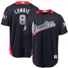 Mens Athletics #8 Jed Lowrie Navy Blue 2018 All-Star Baseball Jersey