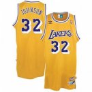 MEN'S LOS ANGELES LAKERS #32 MAGIC JOHNSON SOUL SWINGMAN GOLD JERSEY