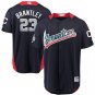 Mens Indians #23 Michael Brantley Navy Blue 2018 All-Star Baseball Jersey