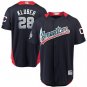 Mens Indians #28 Corey Kluber Navy Blue 2018 All-Star  Baseball Jersey