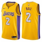 Men's LOS ANGELES LAKERS #2 LONZO BALL GOLD SWINGMAN JERSEY