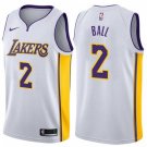 MEN'S LOS ANGELES LAKERS #2 LONZO BALL WHITE SWINGMAN JERSEY