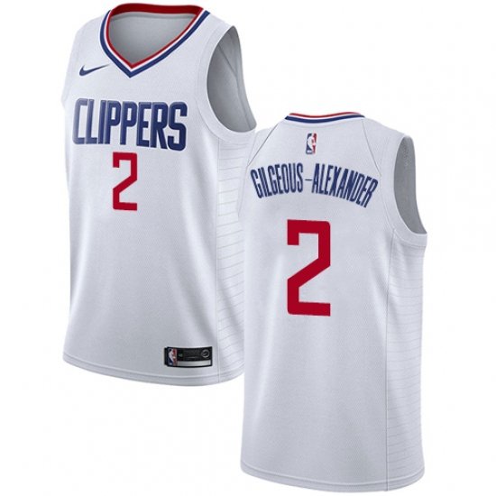 Men's Los Angeles Clippers #2 Shai Gilgeous-Alexander White New Jersey