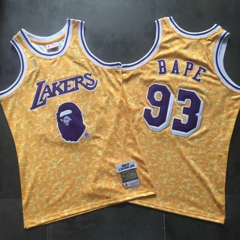 BAPE x Mitchell & Ness Lookbook Snoop Dogg Yellow Jersey