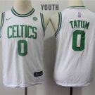 Youth/Kids Boston Celtics 0 Jayson Tatum Basketball White Jersey