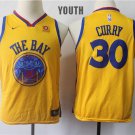 Youth/Kids Golden State Warriors 30 Stephen Curry Basketball Gold Jersey