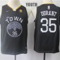 Youth/Kids Golden State Warriors 35 Kevin Durant Basketball Black Jersey