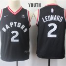 Youth/Kids Toronto Raptors 2 Kawhi Leonard Basketball Black Jersey
