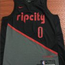 Portland Trail Blazers Damian Lillard #0 2018/2019 Black City Edition Men Jersey
