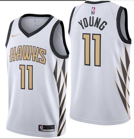 Atlanta Hawks Trae Young #11 2018/2019 White City Edition Men Jersey
