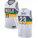 New Orleans Pelicans Anthony Davis #23 2018/19 White City Edition Men Jersey