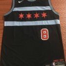 Men's Chicago Bulls #8 Zach LaVine Black 18/19 City Edition