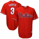 2019 Men's Philadelphia Phillies #3 Bryce Harper Red Cool Base Baseball Jersey