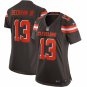 Women's Cleveland Browns #13 Odell Beckham Jr Brown Game Jersey